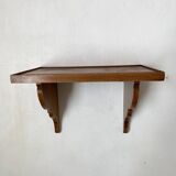 solid beech wood wall shelf