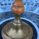 Small old copper and natural stone candle holder