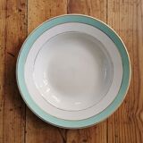Vintage hollow plates Almond green Badonviller
