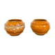Set of 2 french glazed terracotta BIOT vases 19th century