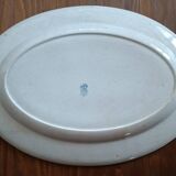 Plat ovale camaïeu de bleu en faïence de Gien