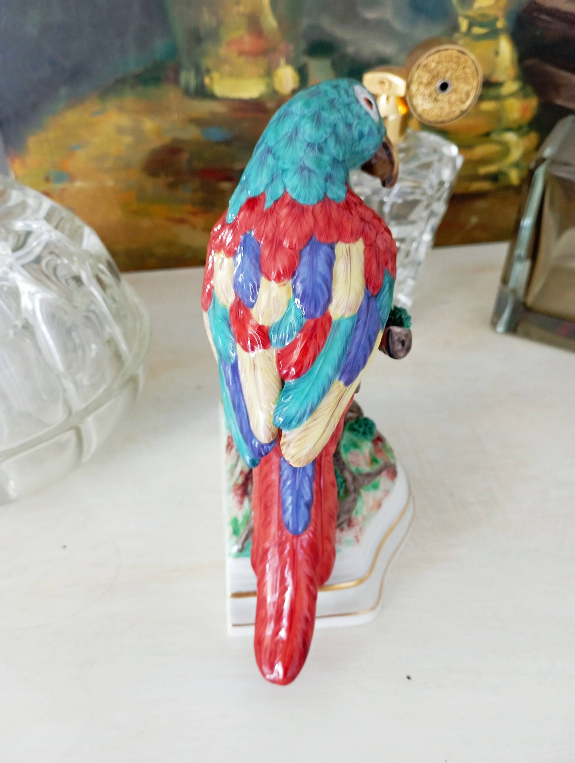 Nymphenburg porcelain parrot