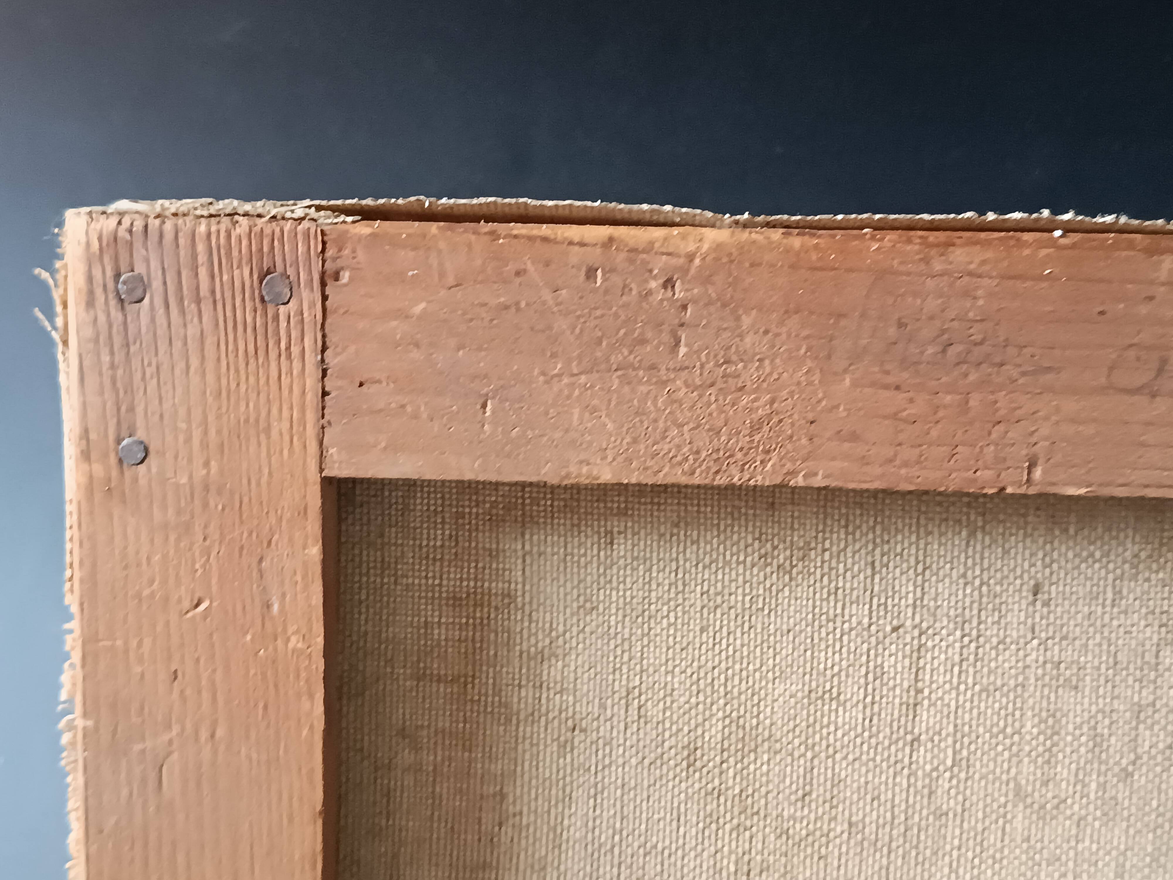 Oil painting on canvas of the courtyard of the pasha's mosque in Oran 1948