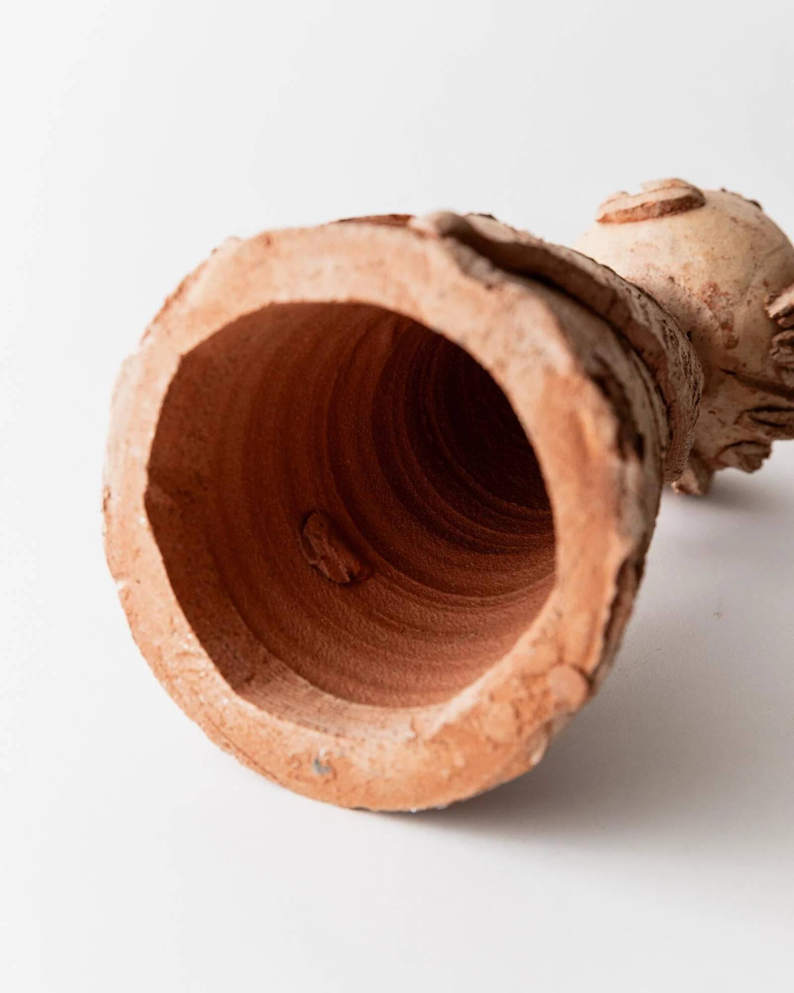 Vintage terracotta ceramic sculpture from the 1960s.