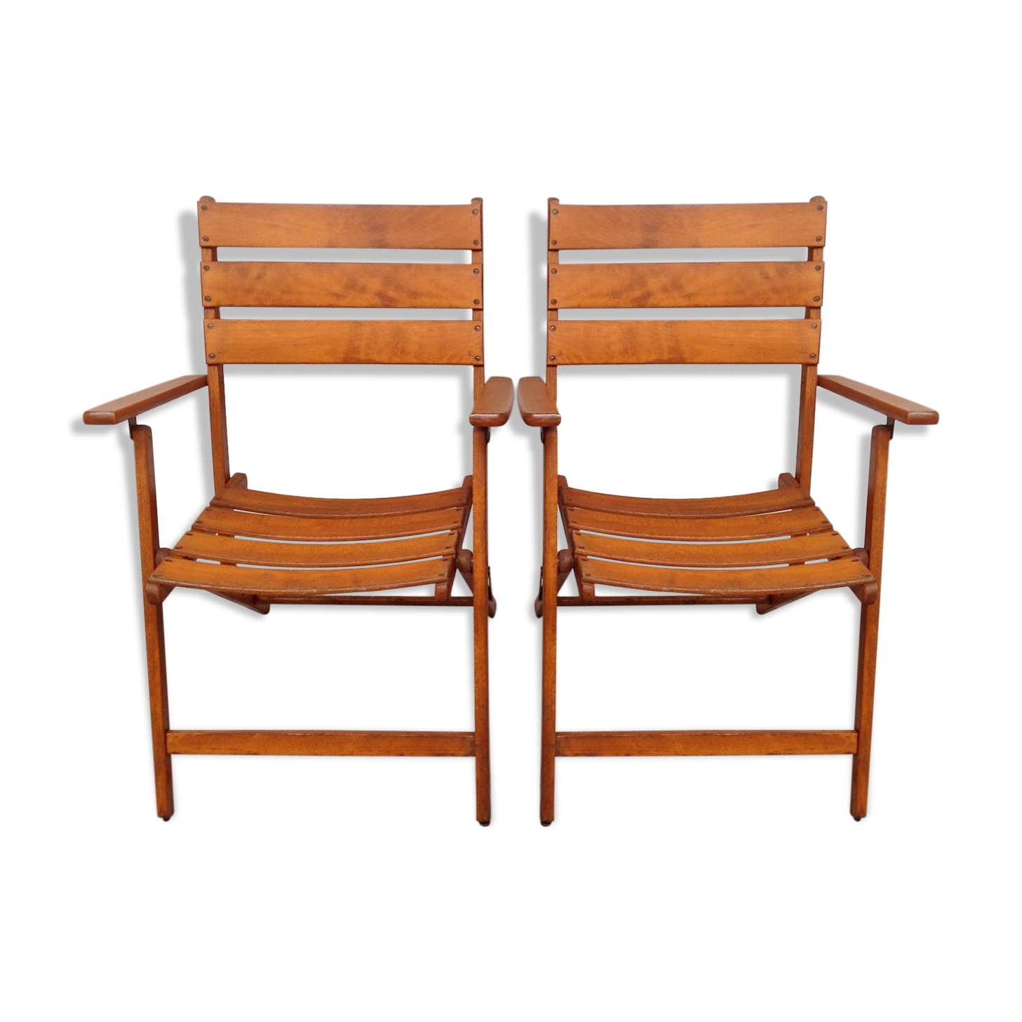 Teak folding chairs