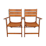 Teak folding chairs