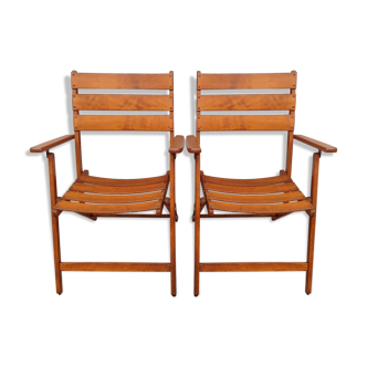 Teak folding chairs