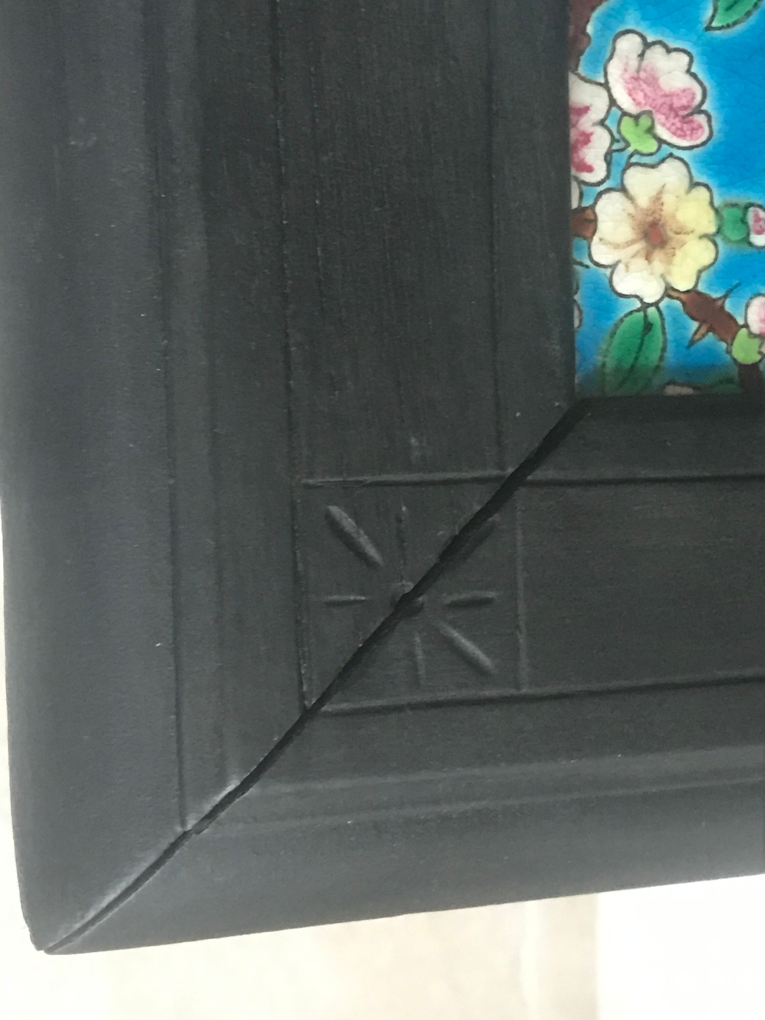 Longwy 19th-century enamels sellette