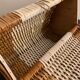 Rattan handbag and scoubidou's threads, 1950