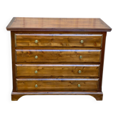 Louis Philippe vintage chest of drawers in solid wood from the 1950s.