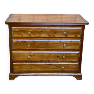 Louis Philippe vintage chest of drawers in solid wood from the 1950s.