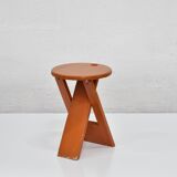 Vintage wooden folding stool