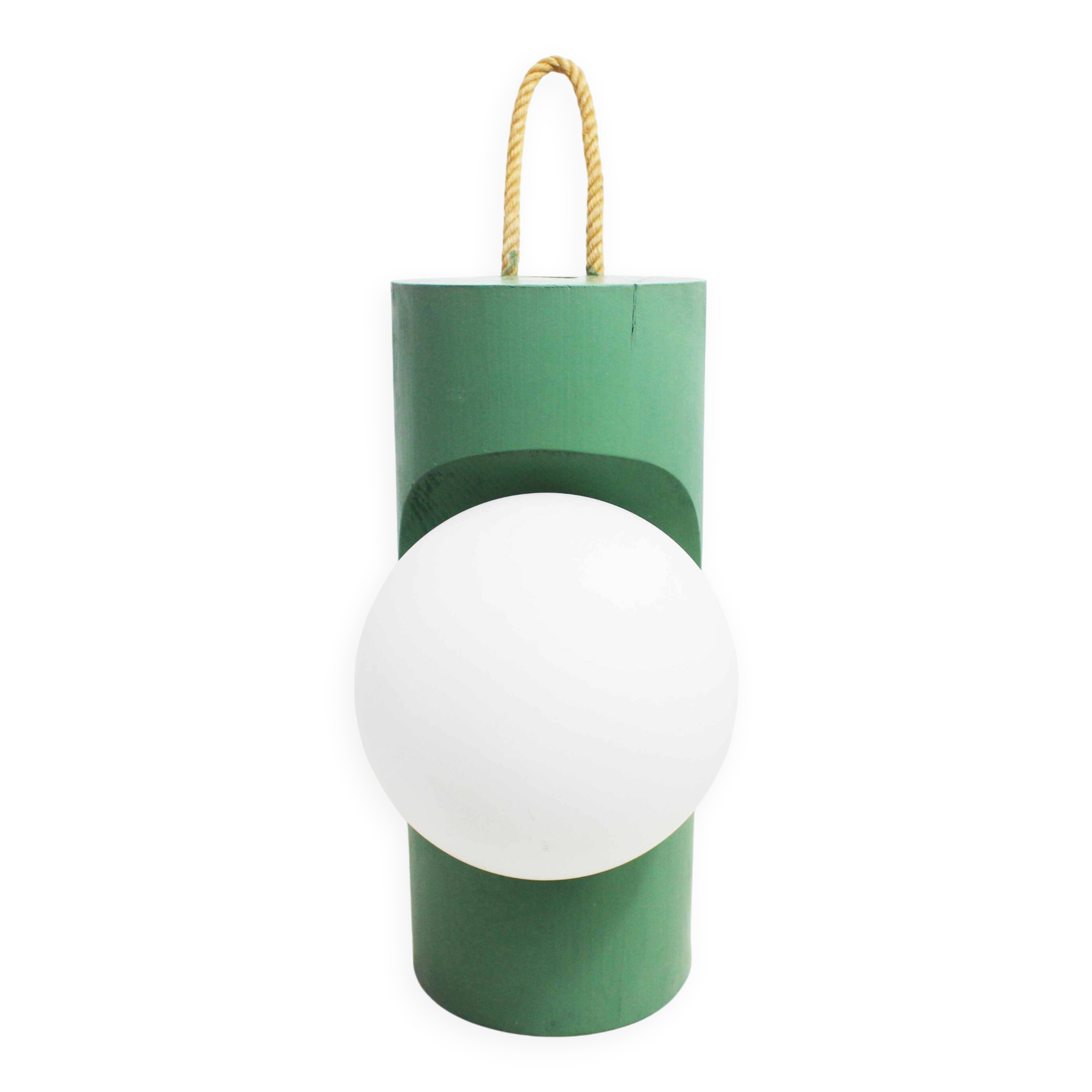 Table or hanging lamp, wood and glass, 1970