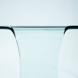 Fiam glass round coffee or sidetable, Italy, 1980s