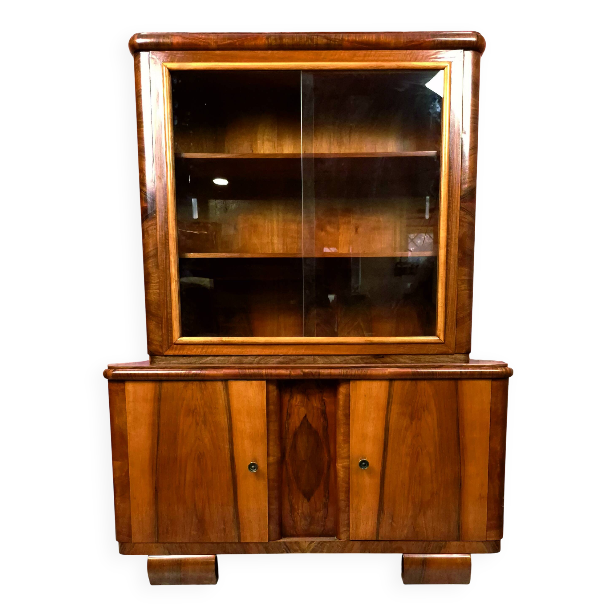 Renovated art deco display cabinet - credenz, 1930s