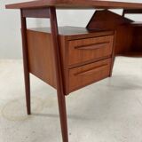 Petite Teak Desk By Gunnar Nielsen For Tibergaarden.