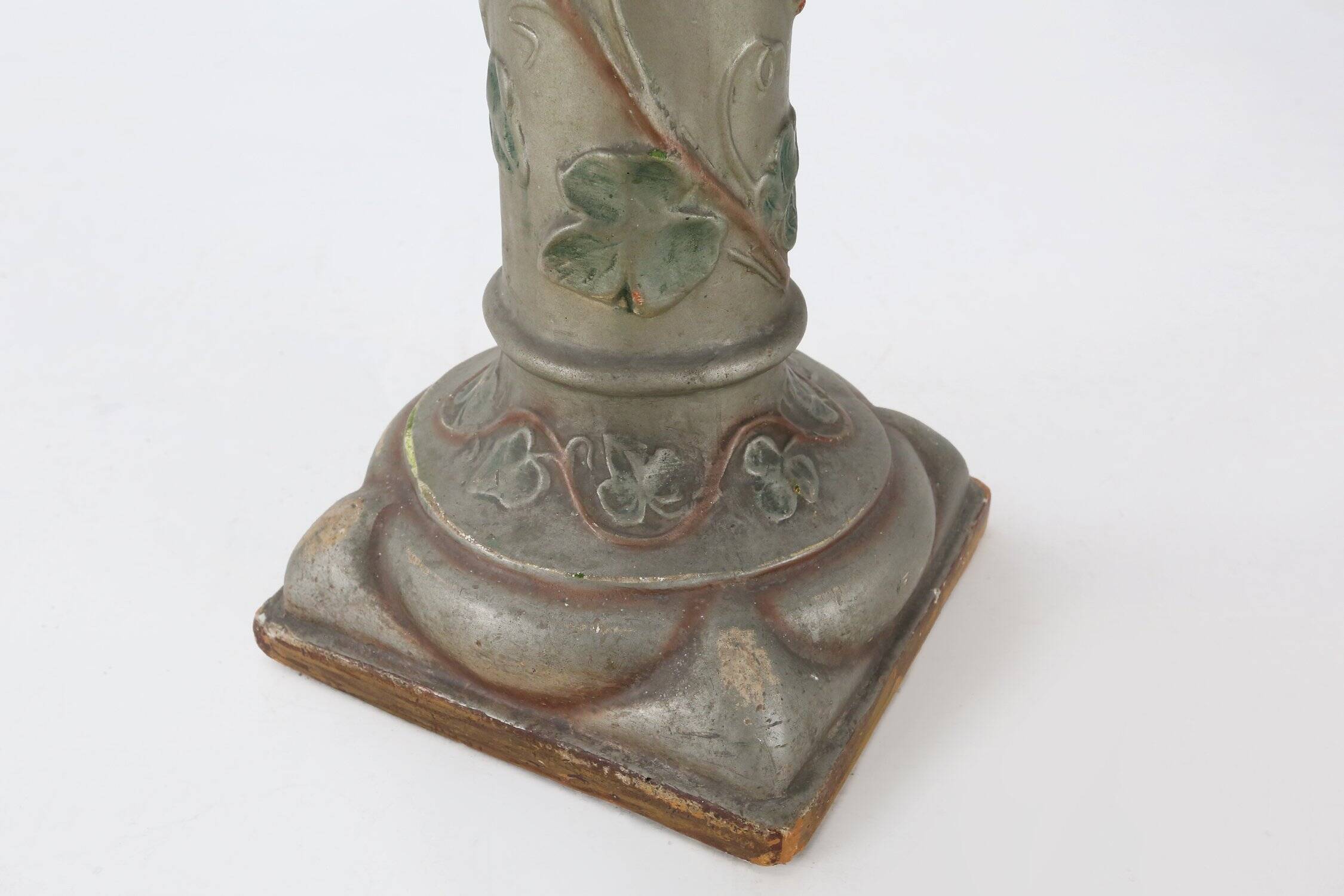 Art Nouveau console or pied de stall in glazed plaster, 1920s