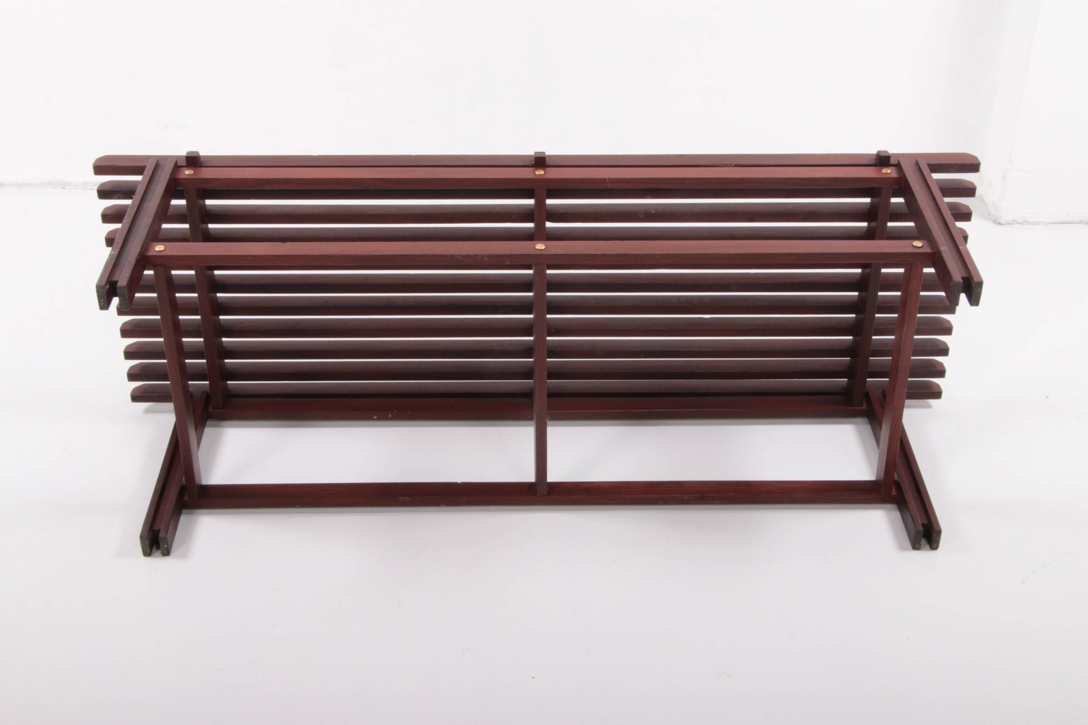 Vintage Wooden Bench, Italian Design 1960
