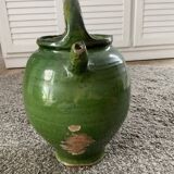 Gargoulette, chevrette, water pot. glazed terracotta.antic