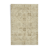 Handmade oriental beige rug 201 cm x 300 cm