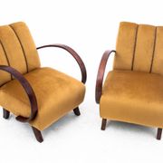 Pair of art deco armchairs, designed by J.Halabala, Czech Republic, 1930s, after renovation