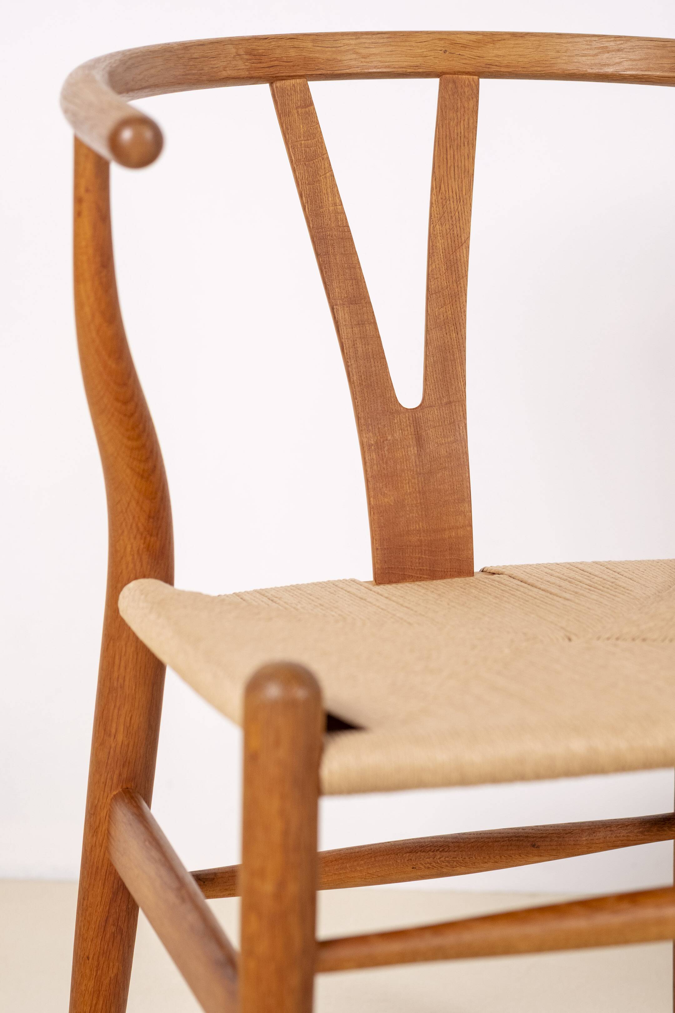 4x Hans J. Wegner Oak CH24 Wishbone Chair, 1980s Denmark