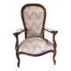 Large fauteuil voltaire "en violon" louis-philippe en noyer