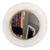 Round gold metal mirror