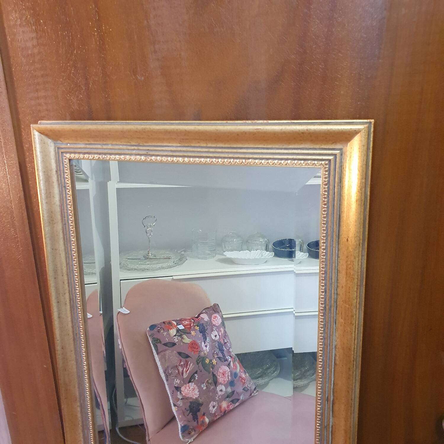 Gold beveled mirror