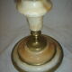 Candlestick in brass and marble from 1970