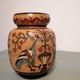 Terracota vase Arno Montopoli Italy 30s decorated with Peacocks