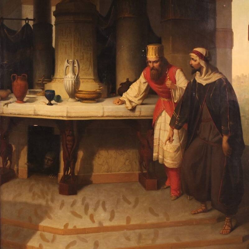 Great painting signed by Carlo De Notaris, The Prophet Daniel