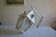 Vintage 1950 wall lamp lantern in wrought iron and glass