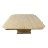 Table basse de bar cachée vintage en travertin, 1970