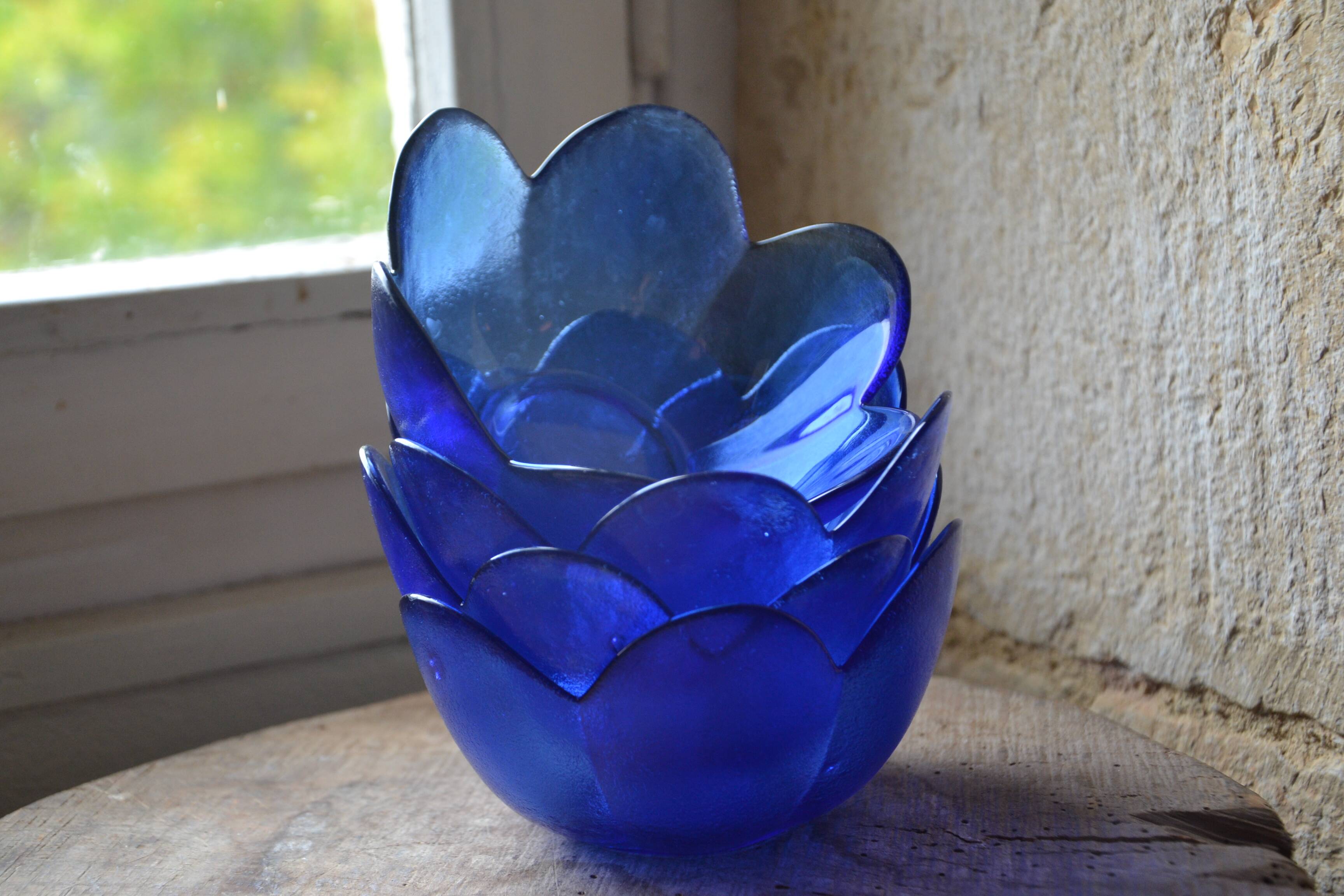 Lot de 4 coupelles en verre