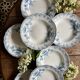 Lot de 8 assiettes creuses anciennes en terre de fer - modèle Régence