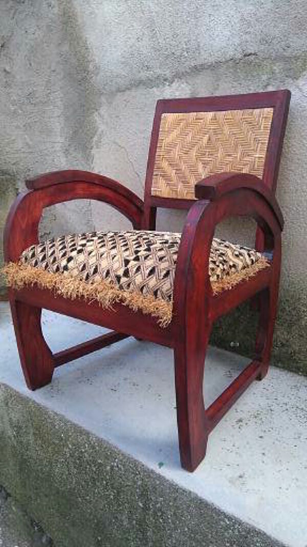 Fauteuil art déco relooké ethnique