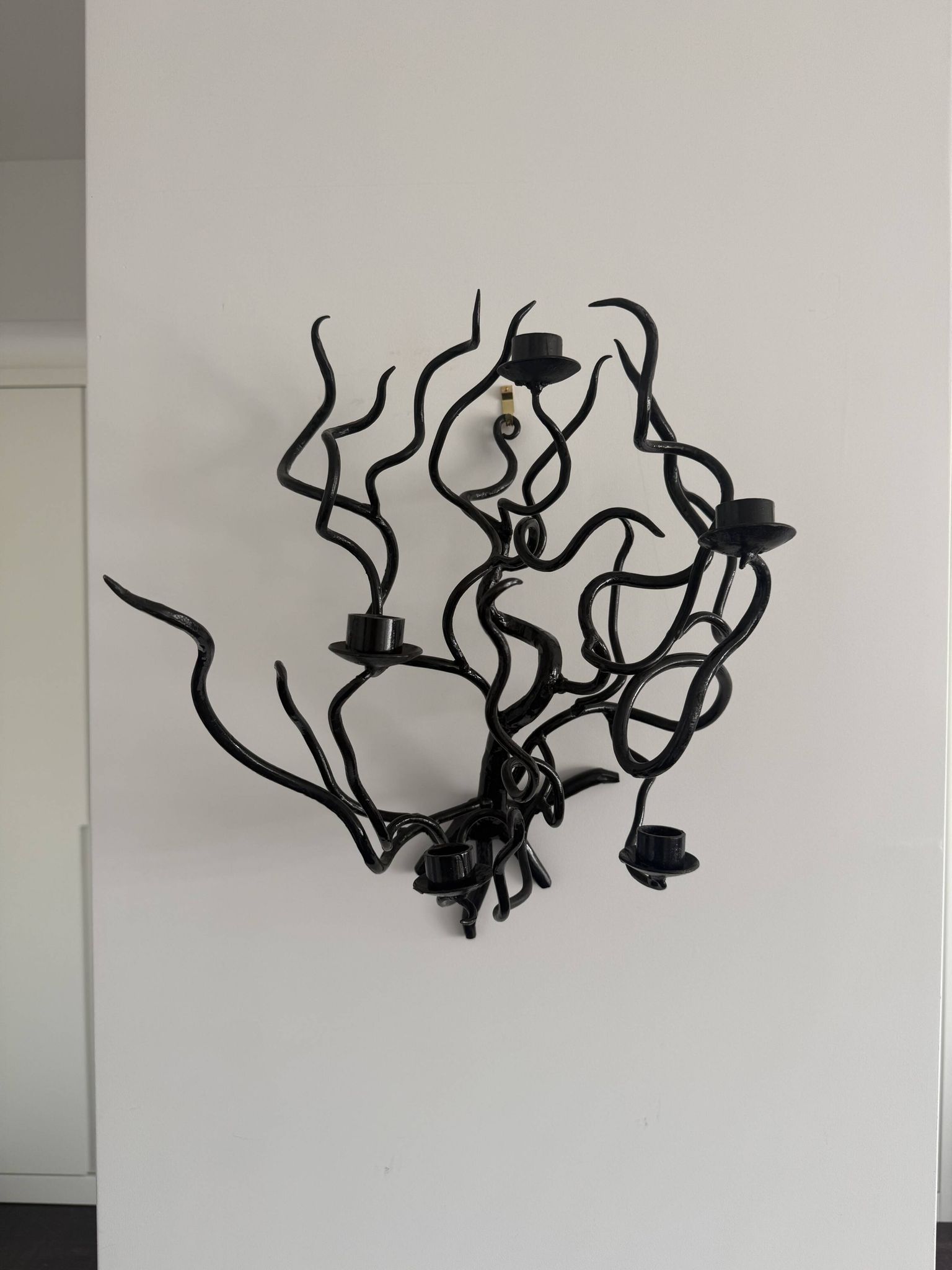 Applique bougeoir brutaliste 1970