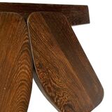 Vintage Coffee Table Wengé Brutalist Postmodern 70's Design