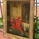 Signed Antique French Oil Painting – Cardinals in Luxurious Setting, 19th C