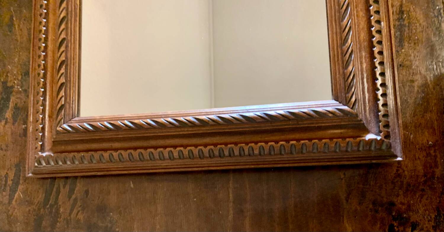Wooden mirror