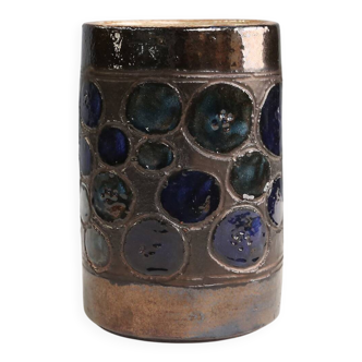 Sculptural Ceramic Vase by Perignem, Belgium 1960s