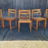 Set of 8 elm chairs Maison Regain