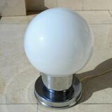 Pair of mcm chromed lamps