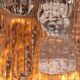 Wall lamps by Carl Fagerlund, Orrefors glass by Lyfa Denmark model Gefion