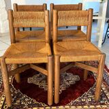 Set of 4 Méribel chairs by Charlotte Perriand 1950