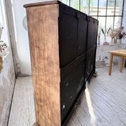 XXL industrial sideboard with glass doors