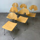 6 Mikado chairs 1800, stackable, design by Walter Leeman for Kusck&co.