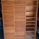 Classeur a rideaux, meuble de notaire. 3 colonnes