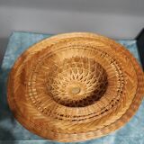 Chapeau colonial en rotin, des années 60-70